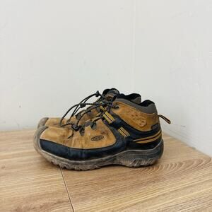 Keen Big Kids Targhee Mid Brown Leather Hiking Shoe Boys Size 5